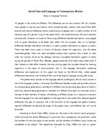 Esszék 'Social Class and Language in Contemporary Britain', 1.                