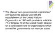 Prezentációk 'Non-Governmental Organizations: History', 3.                