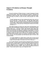 Kutatási anyagok 'Impact of Evolution on Human Thought (Evolution)', 1.                