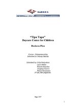 Üzleti tervek 'Business Plan "Tipu Tapu" - Daycare Center for Children', 1.                