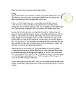 Összefoglalók, jegyzetek 'Colors for Each Season', 1.                