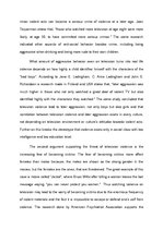 Kutatási anyagok 'Media and Violence', 4.                