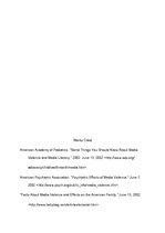 Kutatási anyagok 'Media and Violence', 9.                