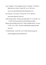 Kutatási anyagok 'Media and Violence', 10.                