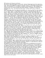 Esszék 'The Problem with religion and morals. Speaks of St.Anselm, Thomas Aquinas and St', 1.                