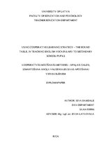 Záródolgozatok 'Using Cooperative Learning Strategy - The Round Table, in Teaching English Vocab', 1.                