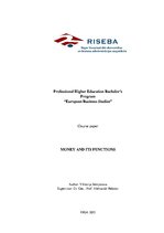 Kutatási anyagok 'Money and Its Functions', 1.                