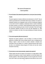 Összefoglalók, jegyzetek 'The Sources of European Law', 1.                