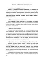Összefoglalók, jegyzetek 'Literary Theory Basics. Exam Notes', 1.                