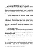 Összefoglalók, jegyzetek 'Literary Theory Basics. Exam Notes', 2.                