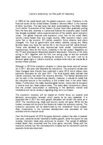 Kutatási anyagok 'Latvia's Economy - on the Path of Recovery', 1.                