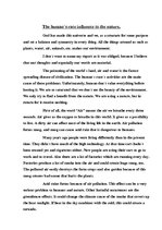 Esszék 'The Human`s Race Influence to the Nature', 1.                