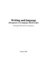 Kutatási anyagok 'Writing and Language (Pictograms, Cree Language, Mende Script)', 1.                