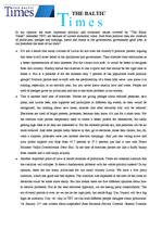 Esszék 'The Baltic Times', 1.                