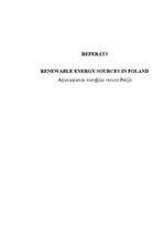 Kutatási anyagok 'Renewable Energy Sources in Poland', 1.                