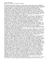 Esszék 'Project Management', 1.                