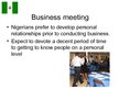Prezentációk 'Business Etiquette in Nigeria', 17.                