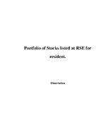 Záródolgozatok 'Portfolio of Stocks Listed at RSE for Resident', 1.                