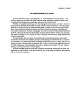 Esszék 'The Greatest Invention of 20th Century', 1.                