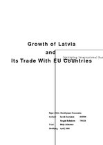 Kutatási anyagok 'Growth of Latvia and Its Trade with EU Countries', 1.                