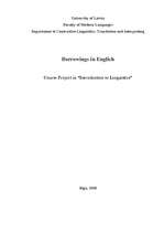 Összefoglalók, jegyzetek 'Borrowings in English', 1.                