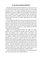 Esszék 'For and Against Genetically Modified Food', 1.                