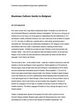 Kutatási anyagok 'Business Culture Guide to Belgium', 1.                