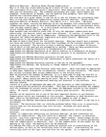 Esszék 'Effective Meetings: Building Teams Through Communication', 1.                