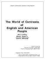 Kutatási anyagok 'On Henry James's "Daisy Miller"', 1.                