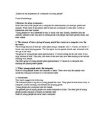 Esszék 'Report on the Importance of a Computer to Young People', 1.                