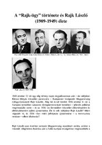 Kutatási anyagok 'Történelem - Rajk László élete', 1.                
