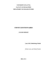 Kutatási anyagok 'Survey Questionnaires', 1.                