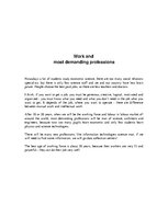 Esszék 'Work and Most Demanding Professions', 2.                