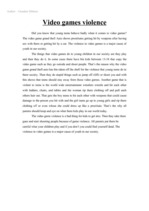 Esszék 'Violence in Video Games', 1.                