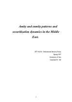 Kutatási anyagok 'Amity and Enmity Patterns and Securitization Dynamics in the Middle East', 1.                