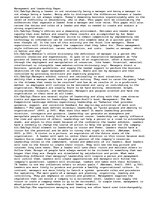 Esszék 'Management and Leadership Paper', 1.                