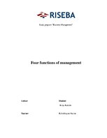 Kutatási anyagok 'Four Functions of Management', 1.                
