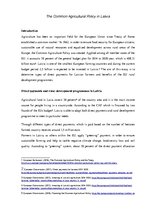 Esszék 'Common Agriculture Policy in Latvia', 1.                