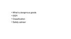 Prezentációk 'Dangerous Goods', 2.                