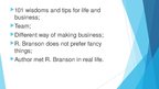 Prezentációk '"101 Lessons I Learnt From Richard Branson" by Jamie McIntyre', 3.                