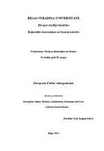 Esszék 'European Union Enlargements', 1.                