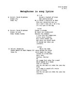 Esszék 'Metaphores in Song Lyrics', 1.                