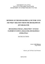 Záródolgozatok 'Methods of the Biographical Picture "Into the Wild" Creation from the Biography ', 1.                