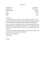 Minták 'Letter of Complaint', 1.                