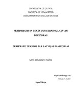 Kutatási anyagok 'Periphrasis in Texts', 1.                