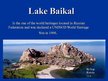 Prezentációk 'Lake Baikal', 1.                