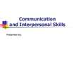 Prezentációk 'Communication and Interpersonal Skills', 1.                