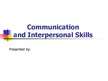 Prezentációk 'Communication and Interpersonal Skills', 1.