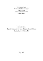 Kutatási anyagok 'Stylistic Devices in the book of Ursula Moray Williams "Gobbolino, the Witch’s C', 1.                