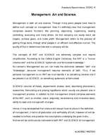 Esszék 'Management. Art and Science', 1.                